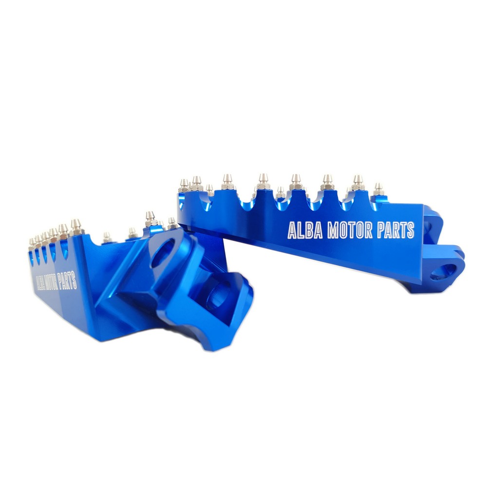 Pedane AMP in ergal blu per TM Racing 08-21