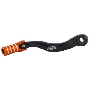 Leva cambio AMP in ergal corpo nero puntale arancione ktm 125/150 2t 2016, 450/500 17-22