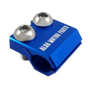 Flangia Ferma Tubo Freno AMP in Ergal Blu per TM Racing