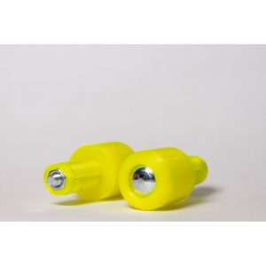 Coppia di tamponi per manubrio da stunt giallo fluo