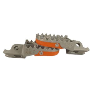 Pedane AMP Supermoto in acciaio con slider arancione sostituibile ktm 98-16