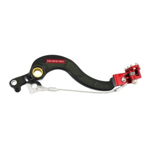 Pedale freno AMP in ergal corpo nero e puntale rosso honda CRF 250/450