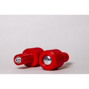 Coppia di tamponi per manubrio da stunt rosso