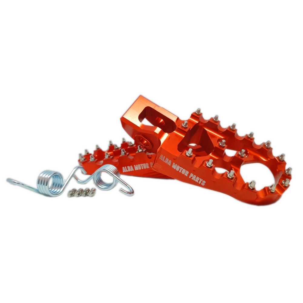 Pedane Maggiorate AMP X in ergal arancioni per ktm 16-23