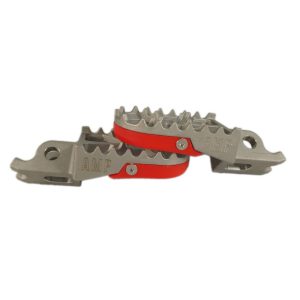 Pedane AMP Supermoto in acciaio con slider ROSSO sostituibile HONDA 02-22