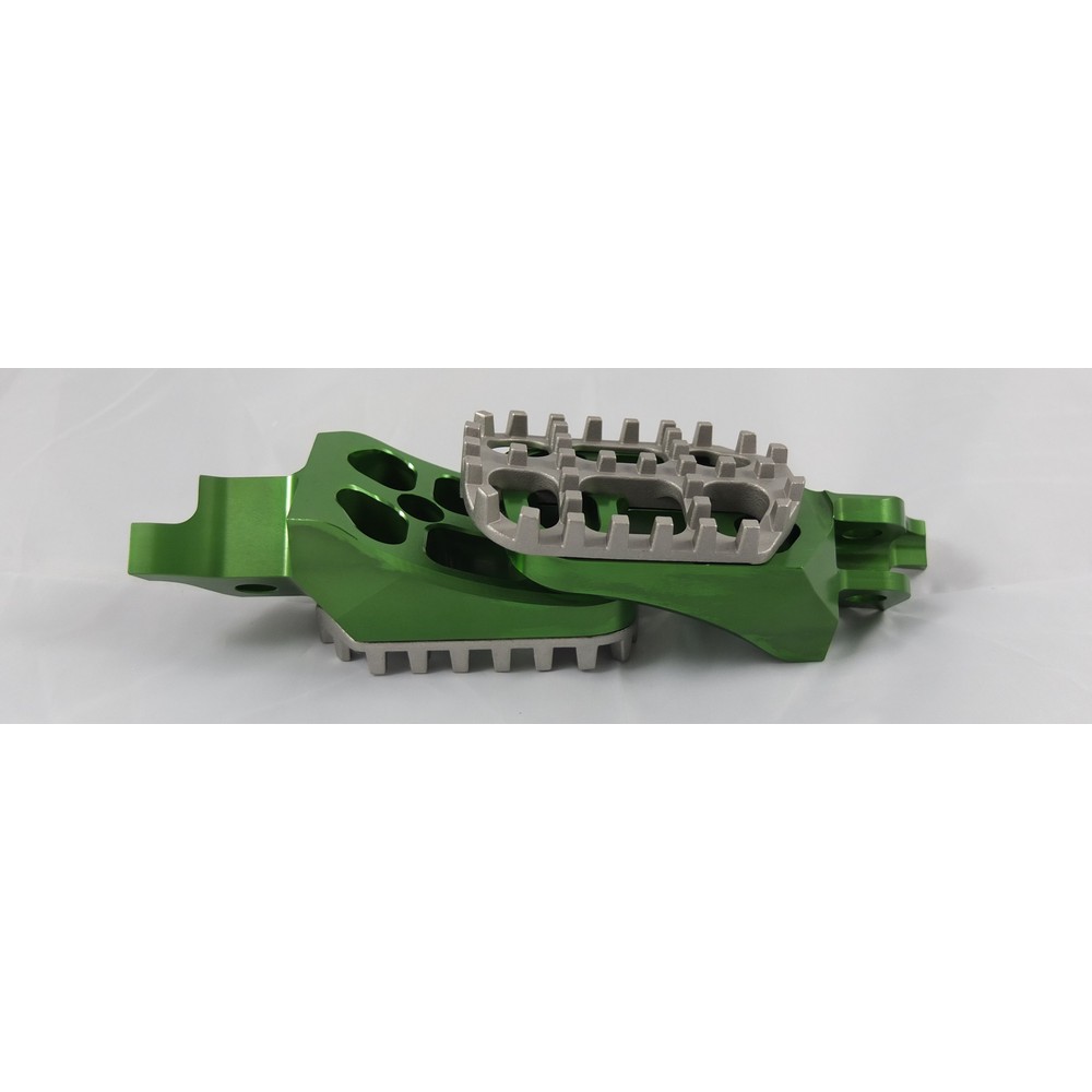 Pedane AMP maggiorate in ergal regolabili Kawasaki verdi - immagine 3