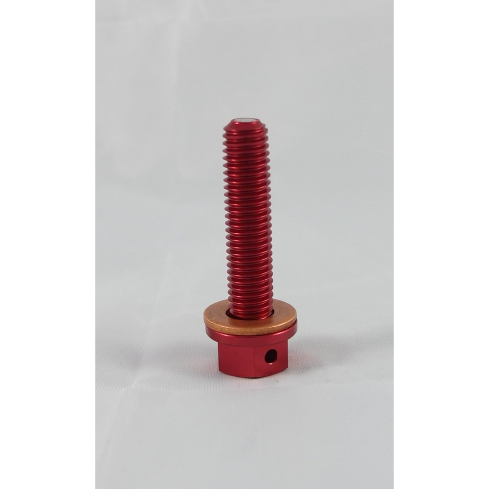 Vite scarico olio in ergal con Neodimio rossa Honda 150-450