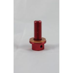 Vite scarico olio motore in Ergal con Neodimio rossa Honda 450 - Suzuki 450
