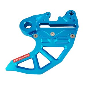 Protezione disco posteriore in ergal con supporto pinza azzurro Husqvarna / KTM